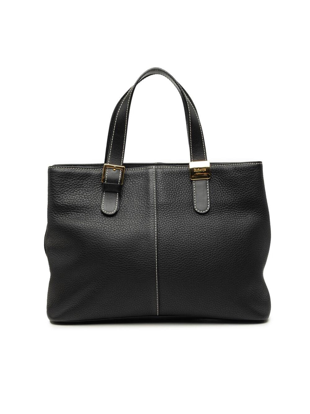 Burberry Leather Tote Pre-Loved Black #360024B37B